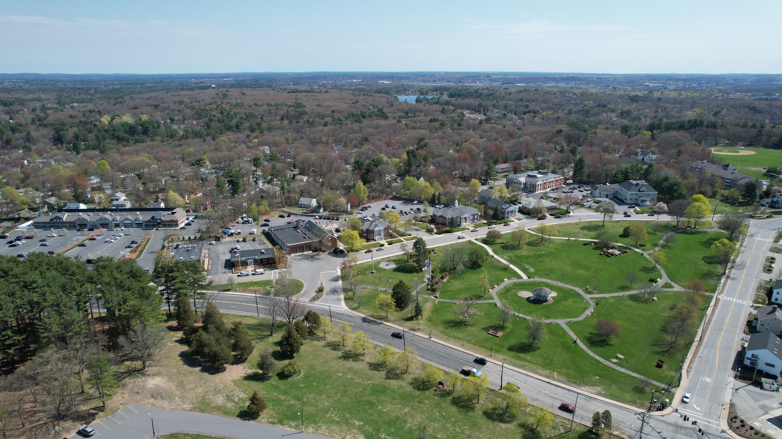 Town Common facing Woburn with pond