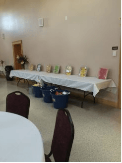 Available 8-foot and 6-foot folding tables