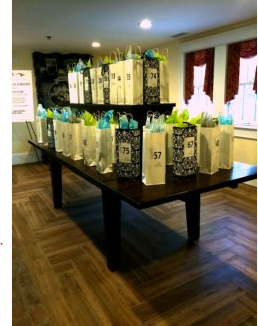 Party in the Foyer with Gift Bags on Table