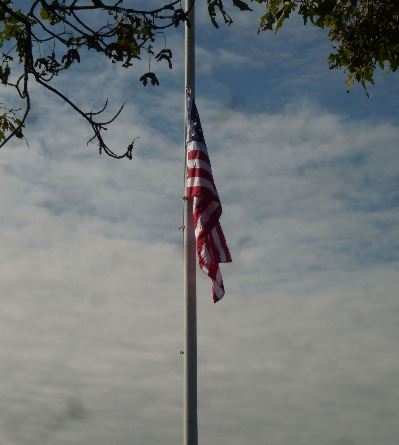 Flag on the Common at half mast